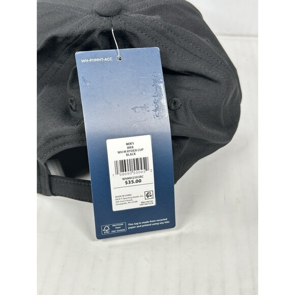 Walter Hagen Ryder Cup Adult Performance Adjustable Golf Hat Cap Black OSFA NEW - Picture 6 of 6